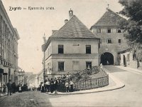 Duga ulica (današnja ulica Pavla Radića) i Kamenita vrata oko 1905. godine
